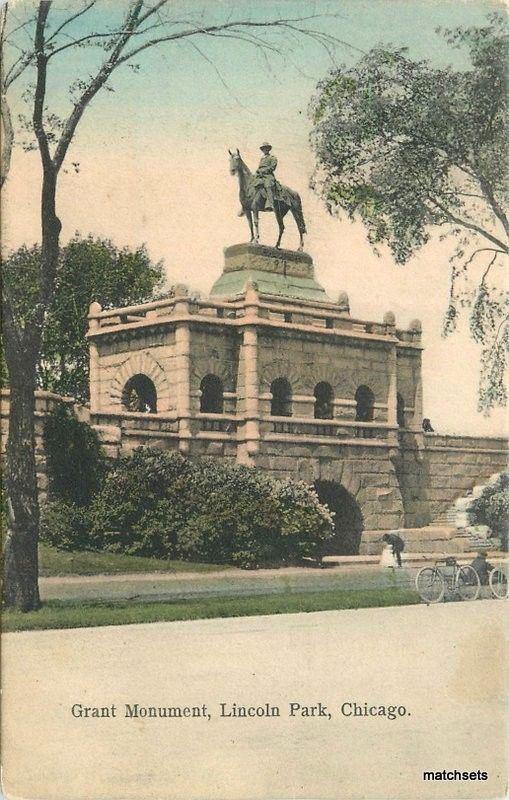 1908 Hand Colored Grant Monument Lincoln Park Chicago Illinois Macfarlane 3438
