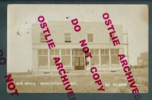 Brockton MONTANA RPPC 1914 GENERAL STORE Fort Peck Indian Reservation nr Poplar