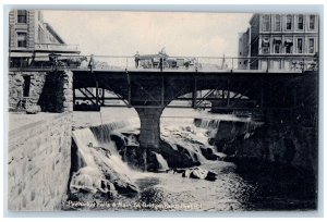 Pawtucket Rhode Island RI Postcard Pawtucket Falls And Main Street Bridge c1905