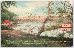 Vintage The Dyke Resort Postcard Mt. Vernon Railroad Near Alexandria VA