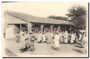 Old Postcard Cherchell Marche Aux Grains