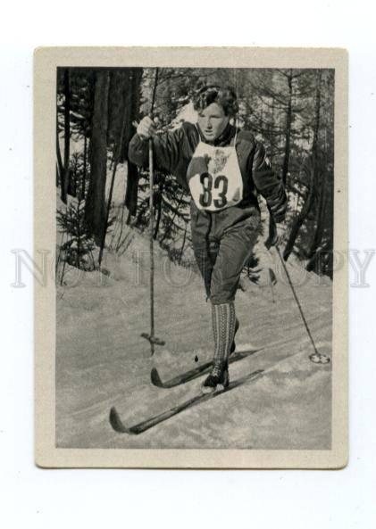 166991 VII Olympic SONNHILDE HAUSSCHILD skier CIGARETTE card