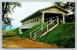 Lake Of the Woods State Park Covered Bridge Illinois Vintage Postcard A110