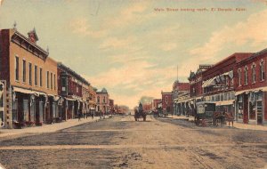 El Dorado Kansas Main Street Looking North Vintage Postcard AA45184