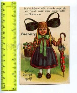 241885 GERMANY BUCKEBURG girl Old postcard w/ 10 views