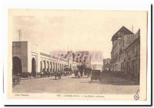 Morocco Casablanca Old Postcard The central markets