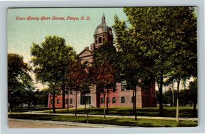 Fargo, Historic Cass County Courthouse Clock Tower Vintage North Dakota Postcard