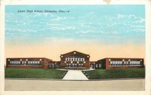 c1920s Postcard Junior High School, Chickasha OK Grady County Unposted