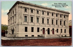 K45/ Missoula Montana Postcard c1910 Post Office Government Building 35