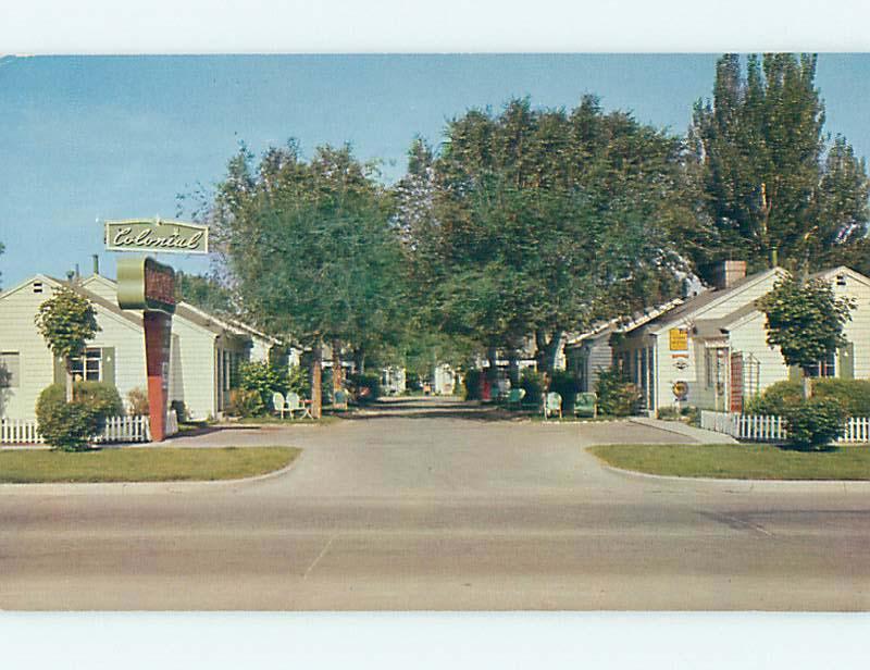 Unused Pre-1980 COLONIAL VILLAGE MOTEL Salt Lake City Utah UT n8741