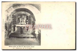 Old Postcard Basilica of Saint Maximin Var Interior Crypt