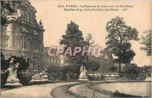 Old Postcard Paris Square Pavilion Mollien The Louvre and the Pavillon de Flore