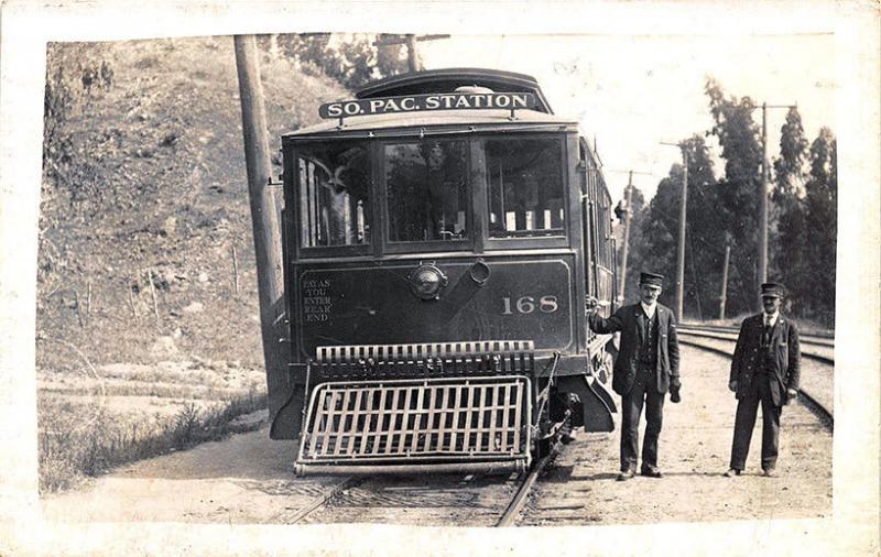 South Pacific Station Trolley #168 RPPC Postcard