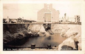 RPPC HURRICANE AFTERMATH BUZZARDS BAY MASSACHUSETTS REAL PHOTO POSTCARD (1930s)