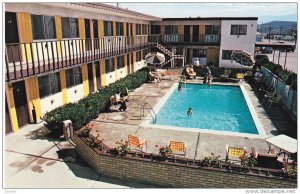 Swimming Pool, Aerial View, Cranbrook Motor Inn, CRANBROOK, British Columbia,...