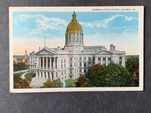 Georgia State Capitol Atlanta GA Litho Postcard H2041082425