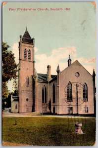 Postcard Seaforth Ontario c1921 First Presbyterian Church Huron County by Pugh