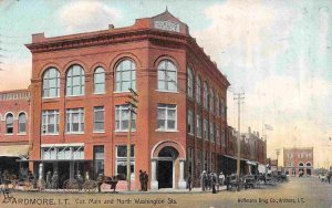 Masonic Temple Main N Washington Streets Ardmore I T Oklahoma 1909 Tuck postcard