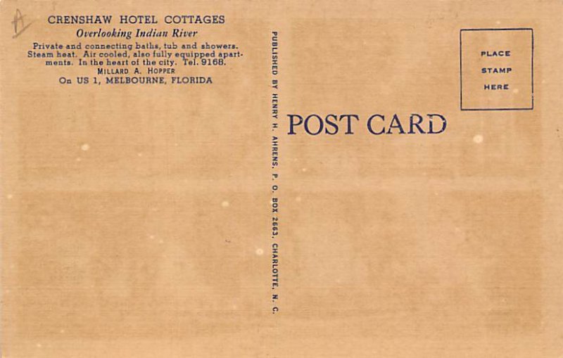 Crenshaw Hotel Cottages Overlooking Indian River