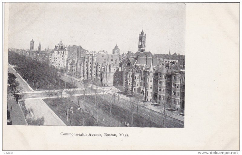 BOSTON, Massachusetts, 1910-1920s; Commonwealth Avenue