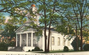 Vintage Postcard 1930's Yauna Harris Memorial Methodist Church Athens Georgia GA