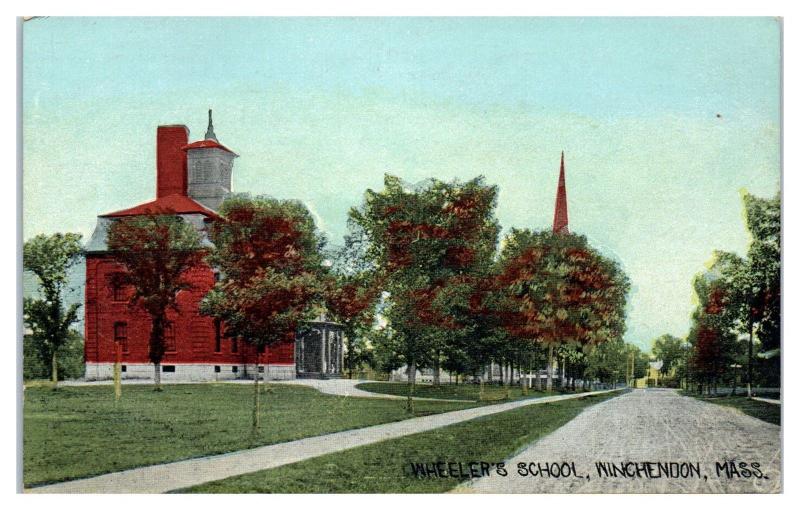 Early 1900s Wheeler's School, Winchendon, MA Postcard United States