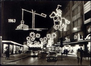 germany, ESSEN, 20 Jahre Essener Lichtwochen, Limbecker Pl. (1963) Illumination