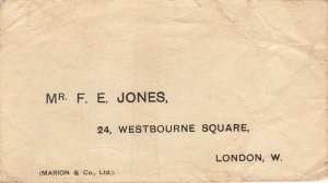 Mr. F E Jones 24 Westbourne Square London W England-Marion & Co. Ltd. Envelope
