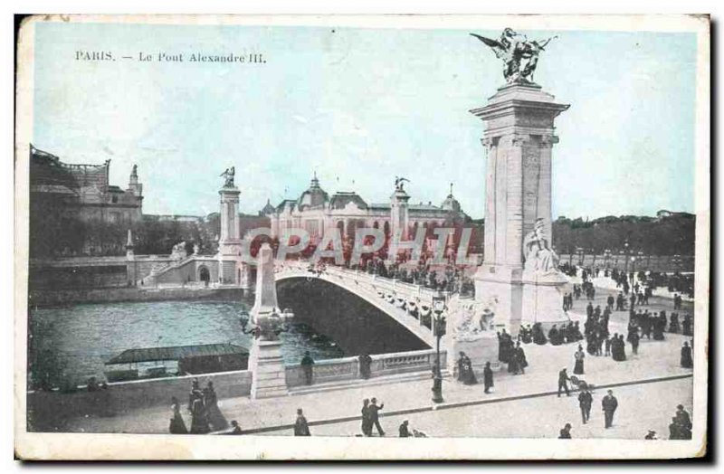 Old Postcard Paris Pont Alexandre III