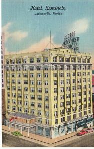 FL   JACKSONVILLE   HOTEL SEMINOLE  linen postcard