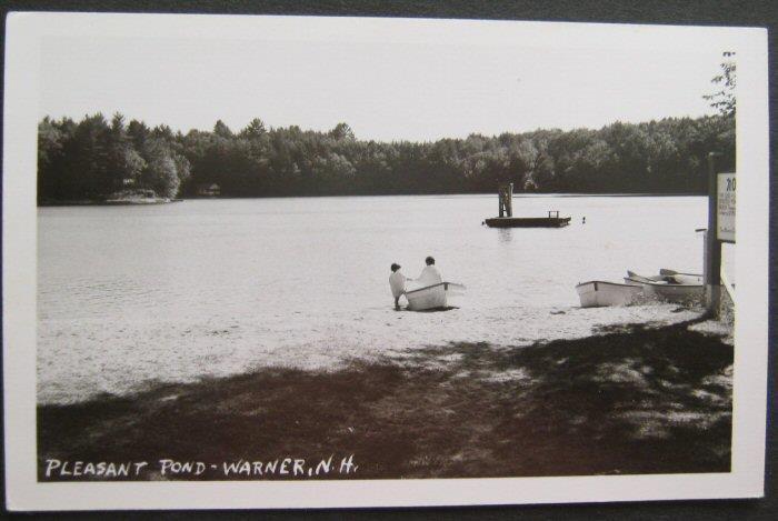 Pleasant Pond Warner NH Real Photo