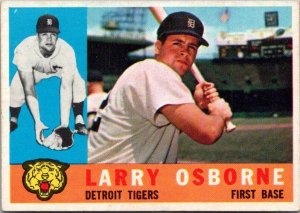 1960 Topps Baseball Card Larry Osborne Detroit Tigers sk10563