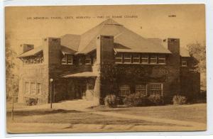 Lee Chapel Doane College Crete Nebraska sepia postcard