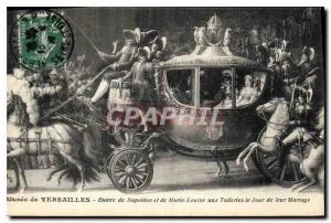 Old Postcard Museum of Versailles Entree Napoleon and Marie Louise in the Tui...