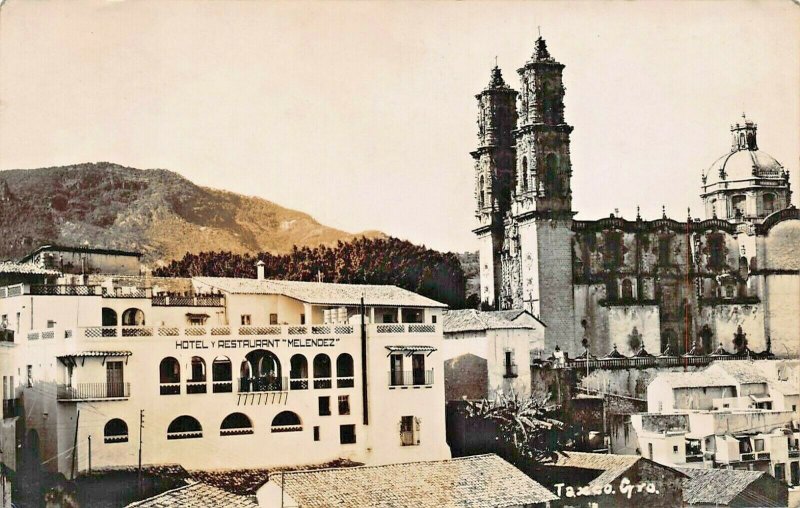 TAXCO GRO MEXICO~HOTEL MELENDEZ~PANORAMA REAL PHOTO POSTCARD