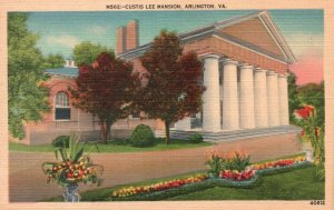 Vintage Postcard Custis-Lee Mansion Home Of George Washington Arlington Virginia