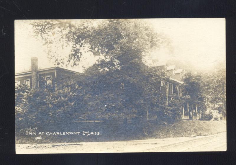 RPPC CHARLEMONT MASSACHUSETTS INN HOTEL VINTAGE REAL PHOTO POSTCARD MASS.