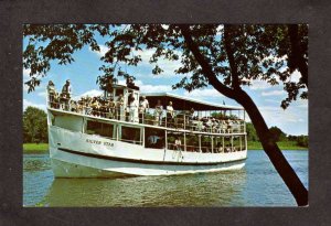 CT Train & Riverboat Silver Star Boat Ship Essex Connecticut Postcard