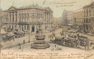 UK London Piccadilly Circus Vintage Postcard 07.27