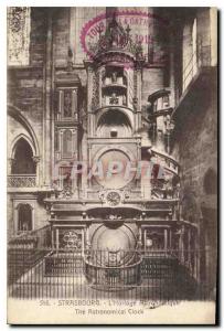 Postcard Old Strasbourg Astronomical Clock