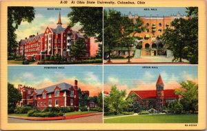 Linen Postcard Multiple Views of Capital University in Columbus, Ohio