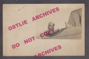 Belleville ILLINOIS RPPC 1917 WW1 PILOT plane LIBERTY LOAN FUNDRAISER Airplane