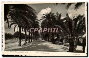 Old Postcard Palma de Mallorca Paseo de Sagrera
