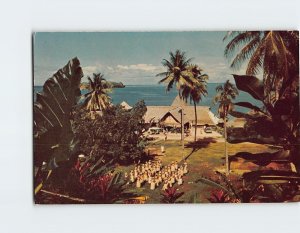 Postcard Tahitian dancers Hotel Bali Hai Raiatea French Polynesia