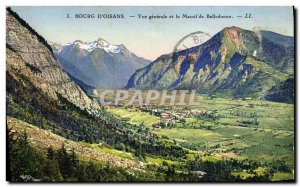 Old Postcard Bourg d Oisans General view and Belledonne