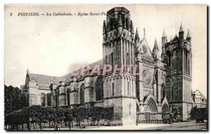 Old Postcard Poitiers Cathedral Church of Saint Peter