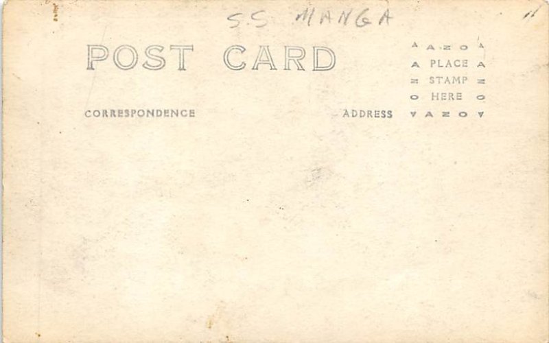 S S Manga Real Photo Freighter Ship 