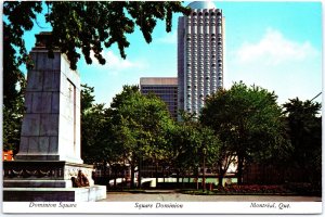 VINTAGE POSTCARD CONTINENTAL SIZE DOMINION SQUARE MONTREAL CANADA