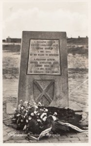 Westkapelle Military Monument Antique Real Photo Postcard