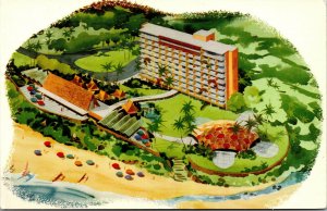 Vtg Kauai Surf Hotel Kalapaki Beach Kauai Hawaii HI Unused Postcard